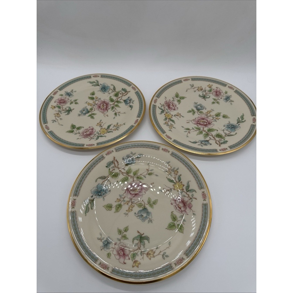 3 Lenox Morning Blossom Dinner Plates 10 3/4" Made in USA Stunning